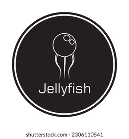 jellyfish icon vector illustration logo design