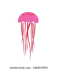 jellyfish icon, vector illustration on white