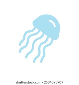 jellyfish icon vector illustration style