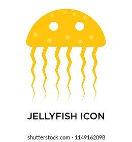 Jellyfish icon vector isolated on white background for your web and mobile app design, Jellyfish logo concept