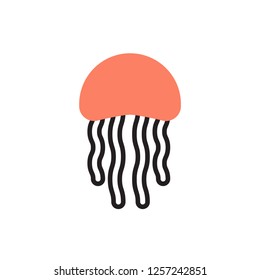 jellyfish icon vector modern style