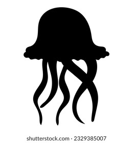 Jellyfish icon vector. Sea life illustration sign. Ocean symbol or logo.
