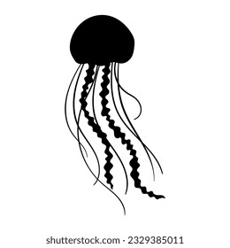 Jellyfish icon vector. Sea life illustration sign. Ocean symbol or logo.