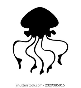 Jellyfish icon vector. Sea life illustration sign. Ocean symbol or logo.