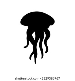 Jellyfish icon vector. Sea life illustration sign. Ocean symbol or logo.