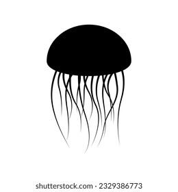 Jellyfish icon vector. Sea life illustration sign. Ocean symbol or logo.