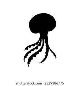 Jellyfish icon vector. Sea life illustration sign. Ocean symbol or logo.