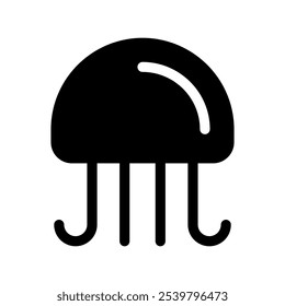 Jellyfish Icon Vector Symbol Design Illustration