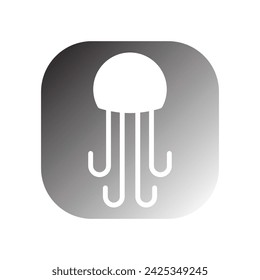 jellyfish icon vector template illustration logo design