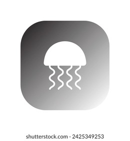 jellyfish icon vector template illustration logo design