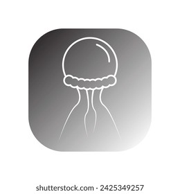 jellyfish icon vector template illustration logo design