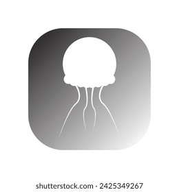 jellyfish icon vector template illustration logo design