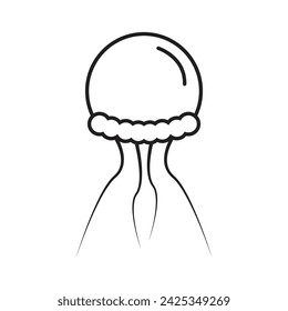 jellyfish icon vector template illustration logo design