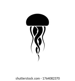 Jellyfish icon vector in trendy flat style isolated on white background