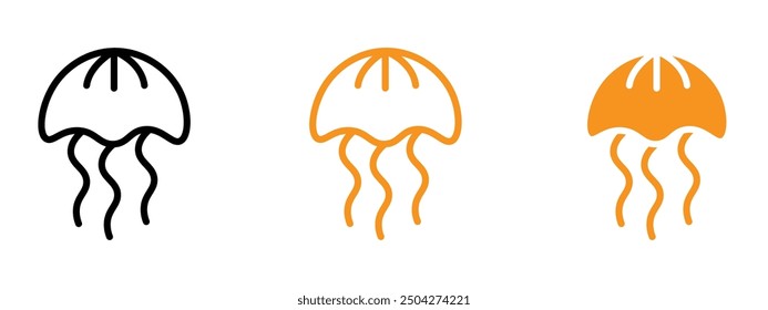 Jellyfish icon web design in vector