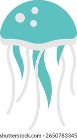 Ilustração de água-viva, conceito de vida marinha