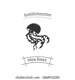 Jellyfish isolated vector icon. animal design element