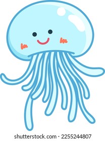 A jellyfish isolated vector illustration.