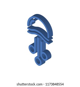 Jellyfish isometric left top view 3D icon