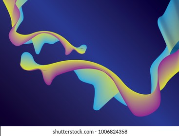 "Jellyfish lake" Abstract vector background 