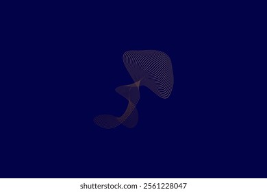 Jellyfish line abstract wavy. Vector illustration deign. Eps 10.