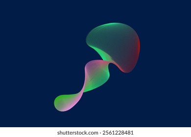 Jellyfish line abstract wavy. Vector illustration deign. Eps 10.