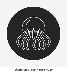 jellyfish line icon
