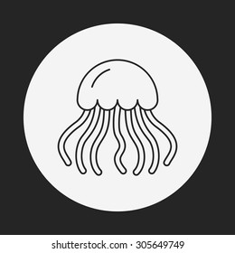 jellyfish line icon