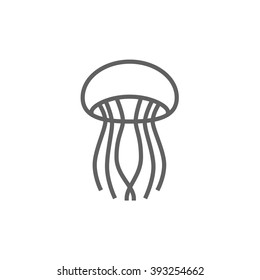 Jellyfish line icon.