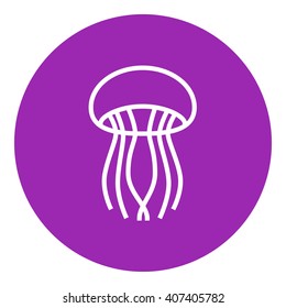 Jellyfish line icon.