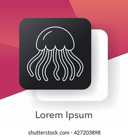 jellyfish line icon