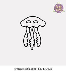 jellyfish line icon