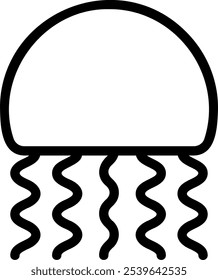 jellyfish line icon illustration vector