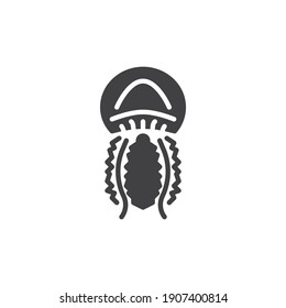 Jellyfish line icon. linear style sign for mobile concept and web design. Jellyfish medusa outline vector icon. Symbol, logo illustration. Vector graphics