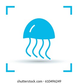jellyfish line vector icon