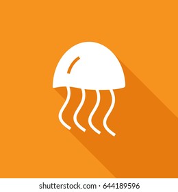 jellyfish line vector icon