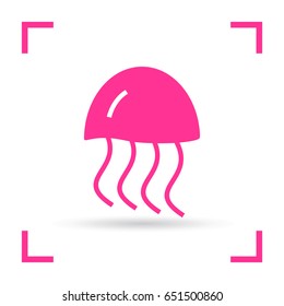jellyfish line vector icon