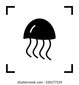 jellyfish linear vector icon for websites and mobile minimalistic flat design.
