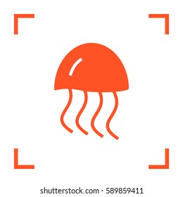 jellyfish linear vector icon for websites and mobile minimalistic flat design.