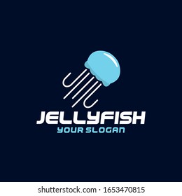 Jellyfish Logo Design Idea Vector Stock