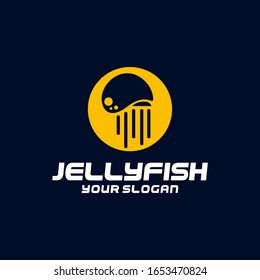 Jellyfish Logo Design Idea Vector Stock