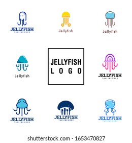 Jellyfish Logo Design Idea Vector Stock
