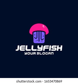 Jellyfish Logo Design Idea Vector Stock