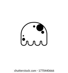 jellyfish logo icon design with simple line art style