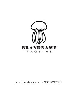 plantilla de diseño de icono de logotipo de jellyfish ilustración vectorial moderna