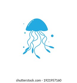 Jellyfish logo illustration vector design