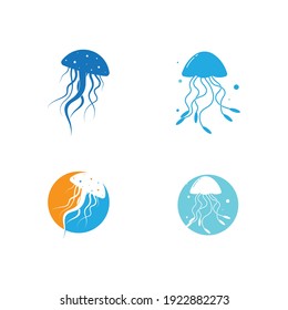 Jellyfish logo illustration vector design