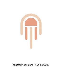 Jellyfish Logo Symbol and Template Design Vector, Emblem, Design Concept, Creative Symbol. jellyfish icon.