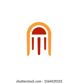 Jellyfish Logo Symbol and Template Design Vector, Emblem, Design Concept, Creative Symbol. jellyfish icon.