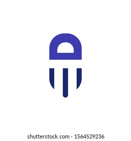 Jellyfish Logo Symbol and Template Design Vector, Emblem, Design Concept, Creative Symbol. jellyfish icon.